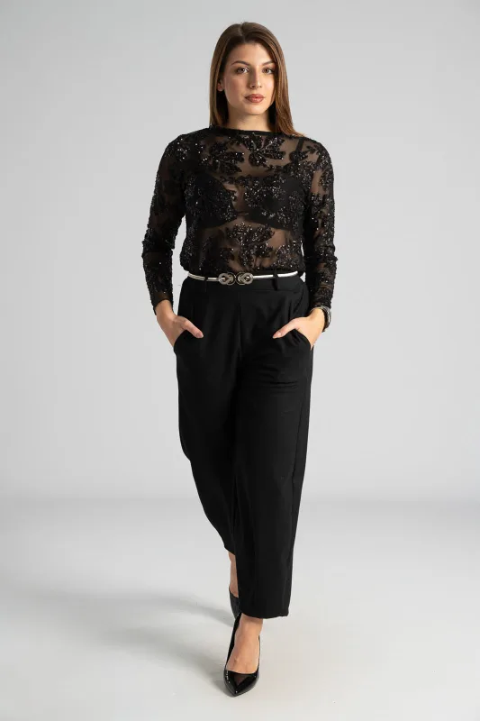 Παντελόνι Slouchy Λάστιχο Μονόχρωμο