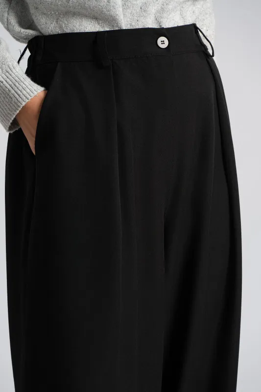 Slouchy Trousers Solid Color