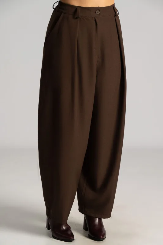 Slouchy Trousers Solid Color