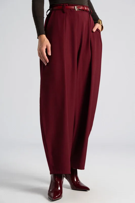 Slouchy Trousers Solid Color