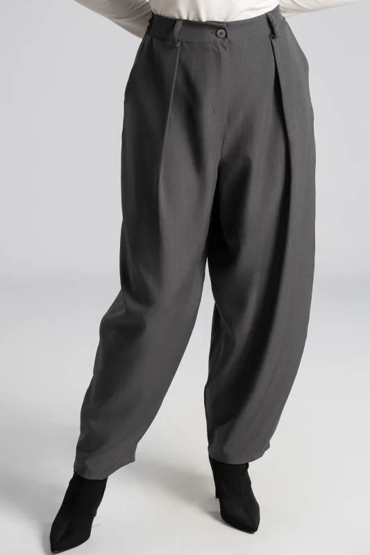 Slouchy Trousers Solid Color