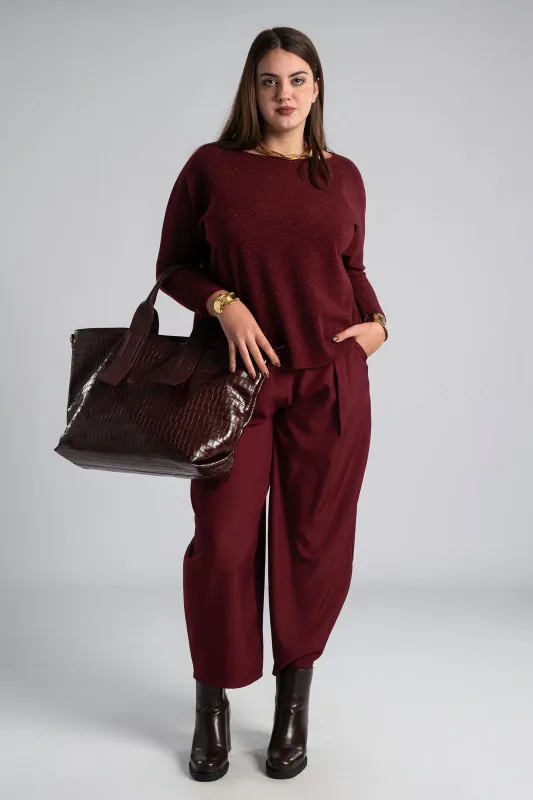 Slouchy Trousers Solid Color