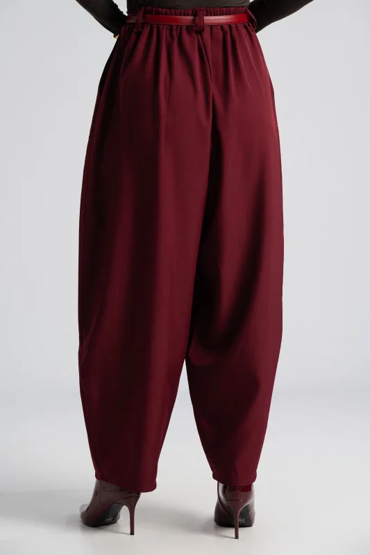 Slouchy Trousers Solid Color