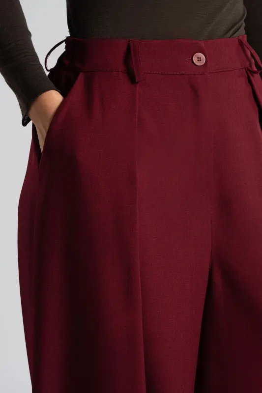 Slouchy Trousers Solid Color