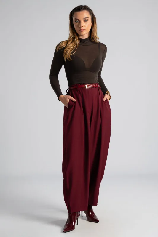 Slouchy Trousers Solid Color
