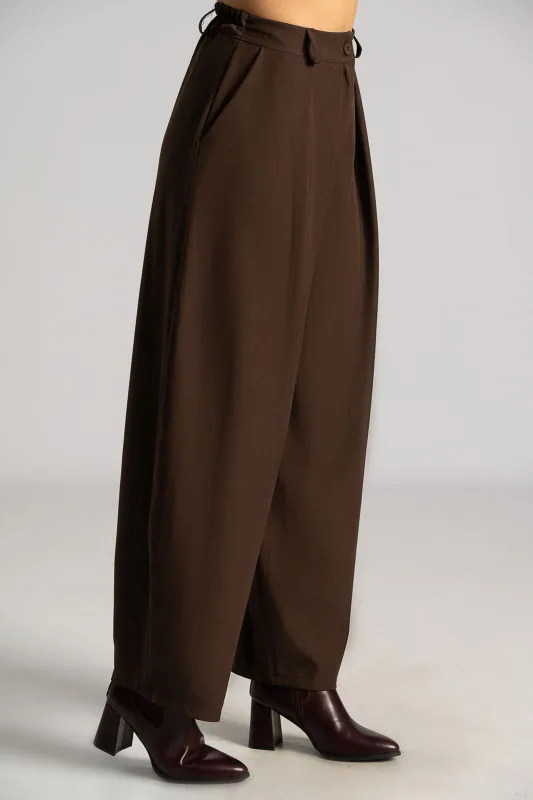 Slouchy Trousers Solid Color