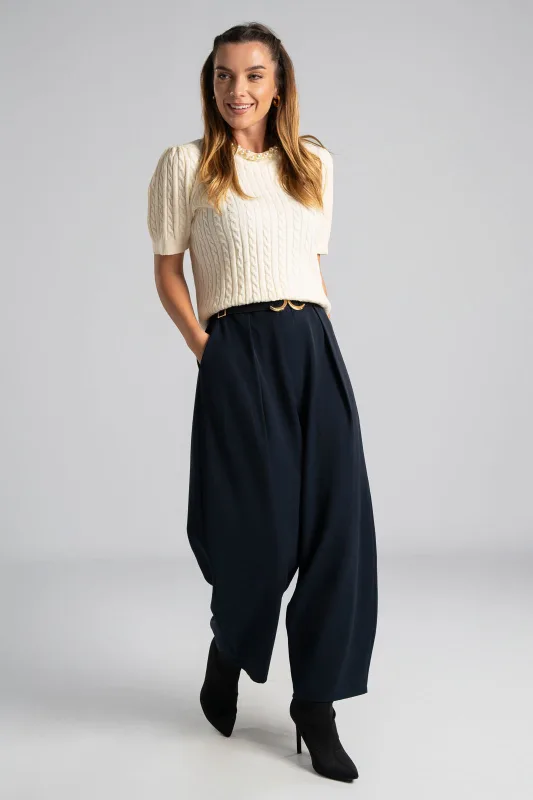 Slouchy Trousers Solid Color