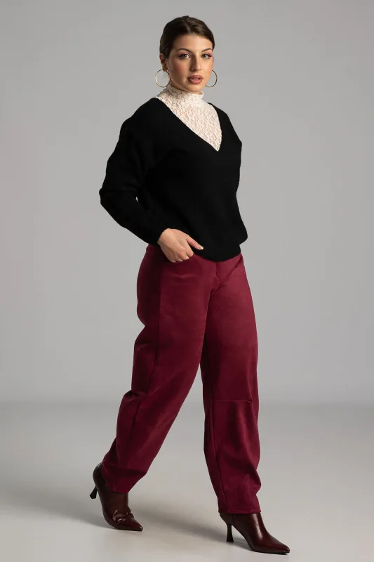 Παντελόνι Slouchy Suede