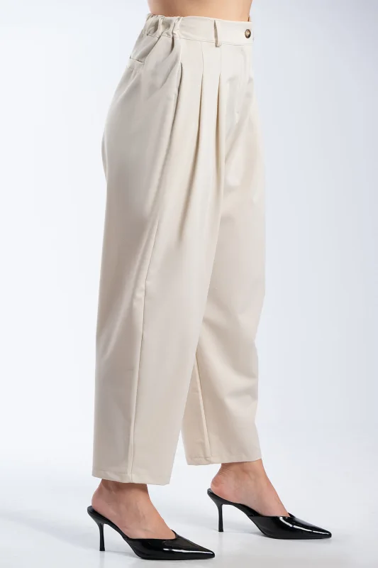 Slouchy Trousers Fabric Pleats