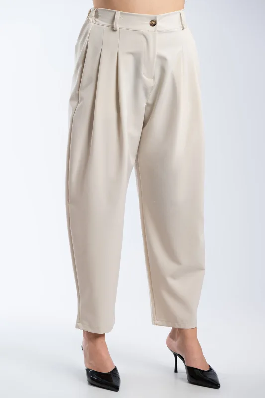 Slouchy Trousers Fabric Pleats