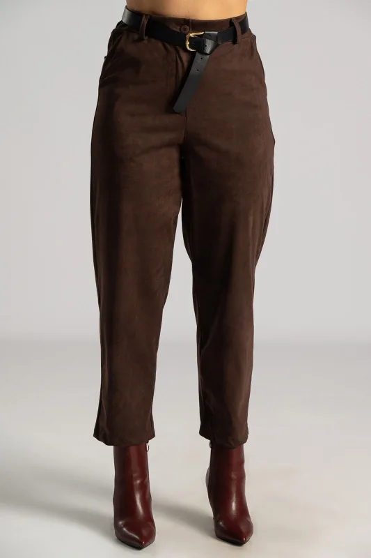 Παντελόνι Suede Ζώνη