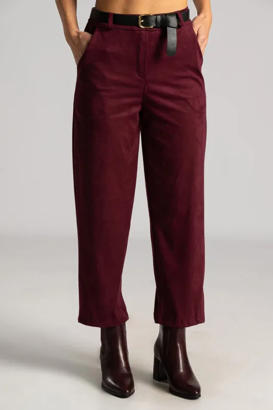 Παντελόνι Suede Ζώνη