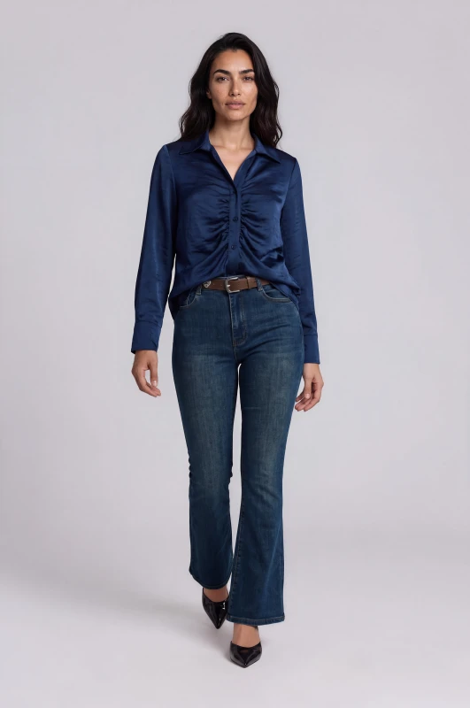 Trousers Jeans Flared with Belt