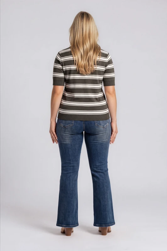 Trousers Jeans Flared with Belt