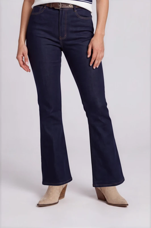 Trousers Jeans Flared with Belt