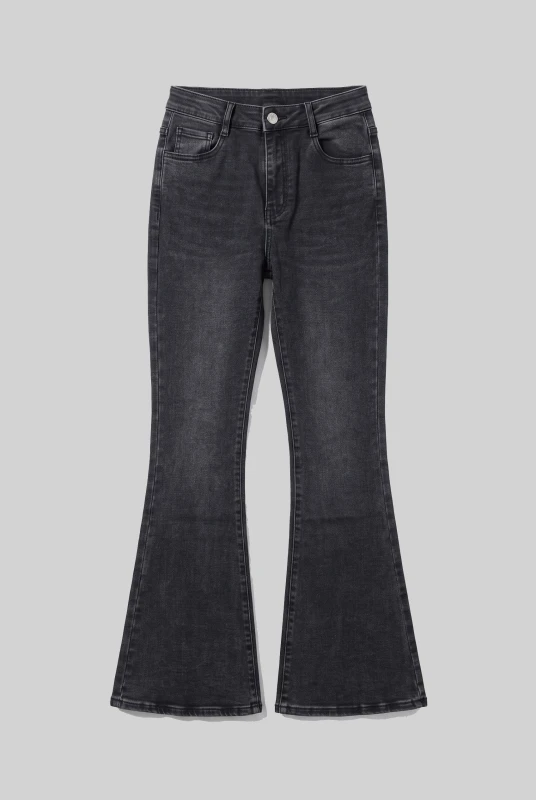 Trousers Jeans Flared with Belt