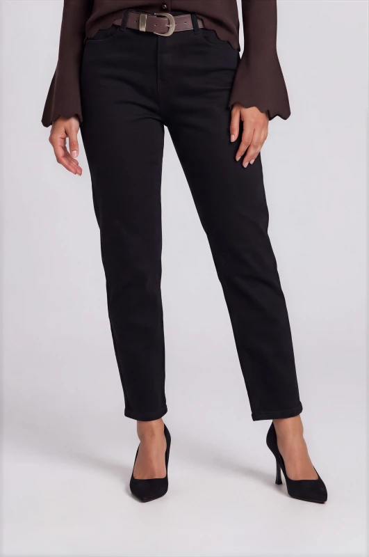 Denim Trousers with a Belt