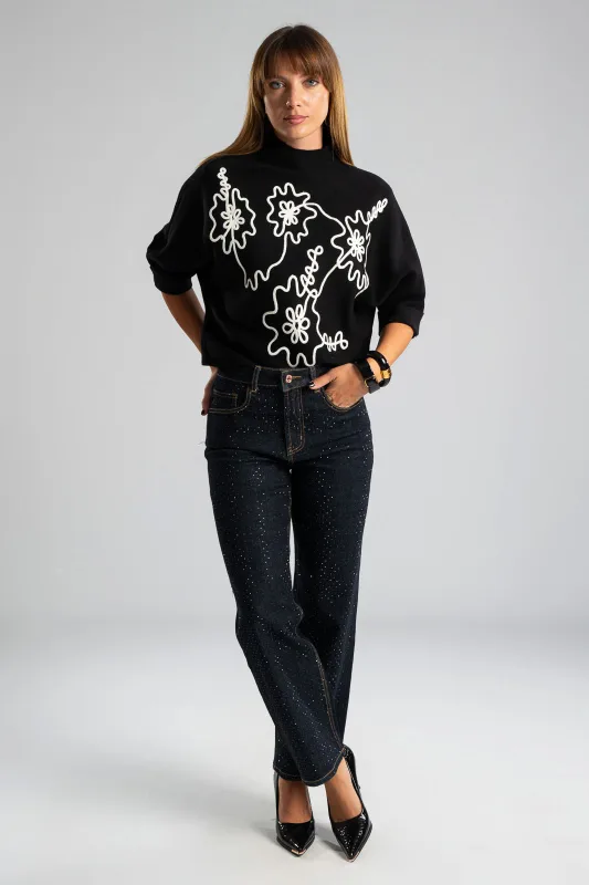Jeans Trousers Strass
