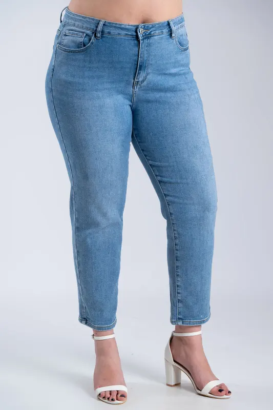 Tapered Fit Denim Trousers