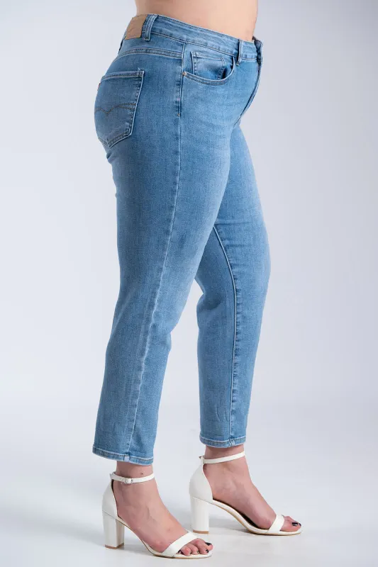 Tapered Fit Denim Trousers