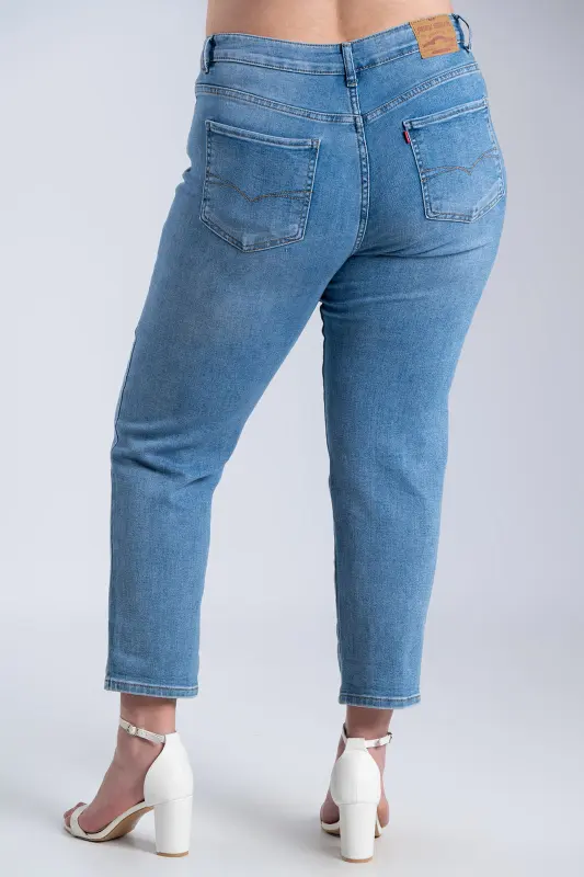 Tapered Fit Denim Trousers