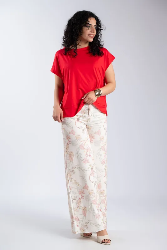 Παντελόνι Τζιν Βαμβακερό Floral Dahlia