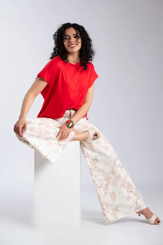 Παντελόνι Τζιν Βαμβακερό Floral Dahlia