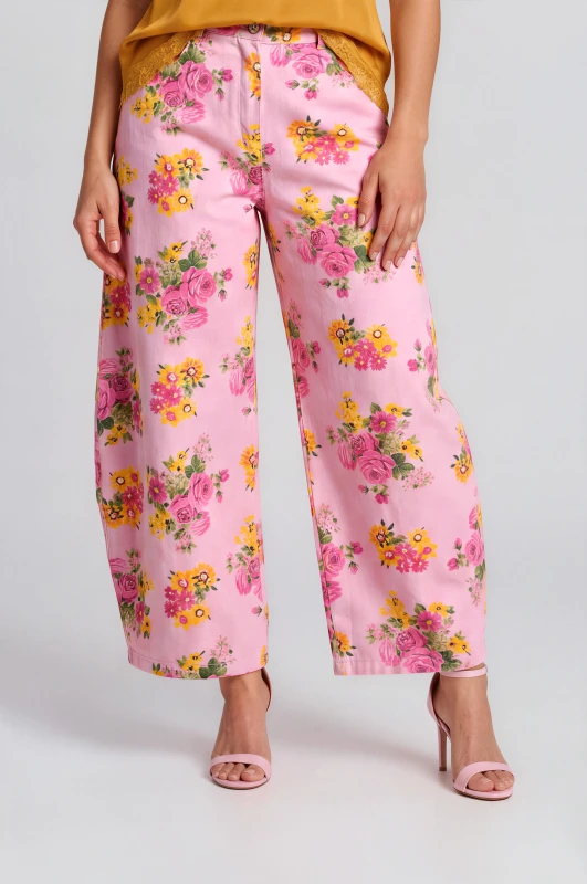 Παντελόνι Τζιν Βαμβακερό Floral Λάστιχο