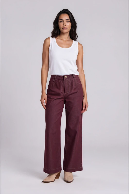 Pants Denim Wide-Leg 