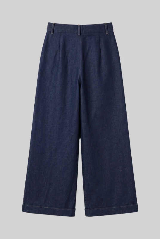 Pants Denim Wide-Leg 