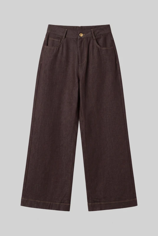 Pants Denim Wide-Leg 