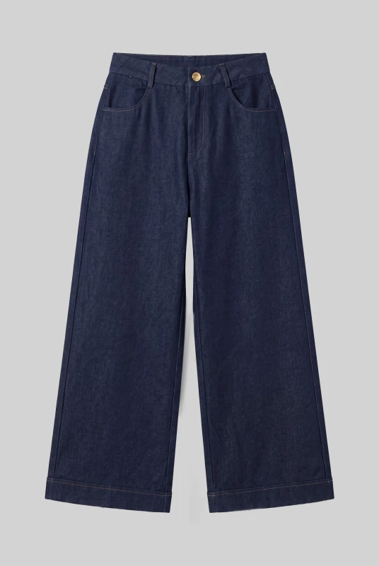 Pants Denim Wide-Leg 