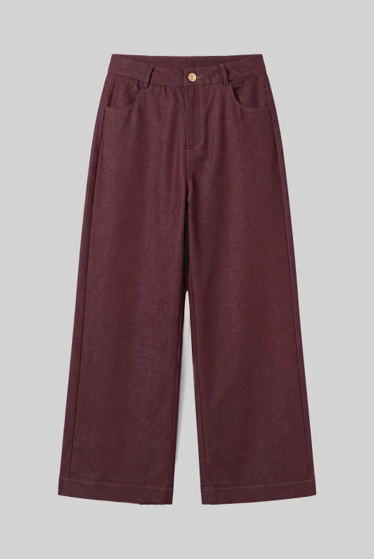 Pants Denim Wide-Leg 