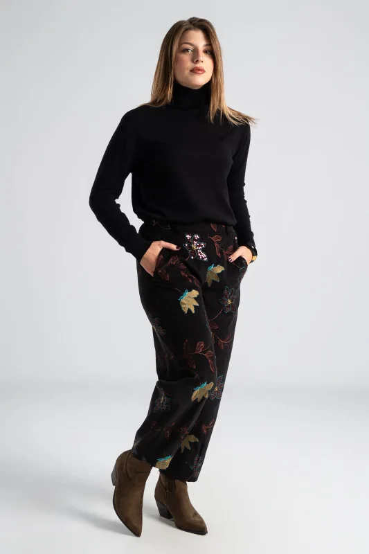 Παντελόνι Βαμβακερό Κοτλέ Floral