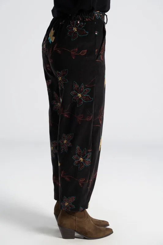 Παντελόνι Βαμβακερό Κοτλέ Floral