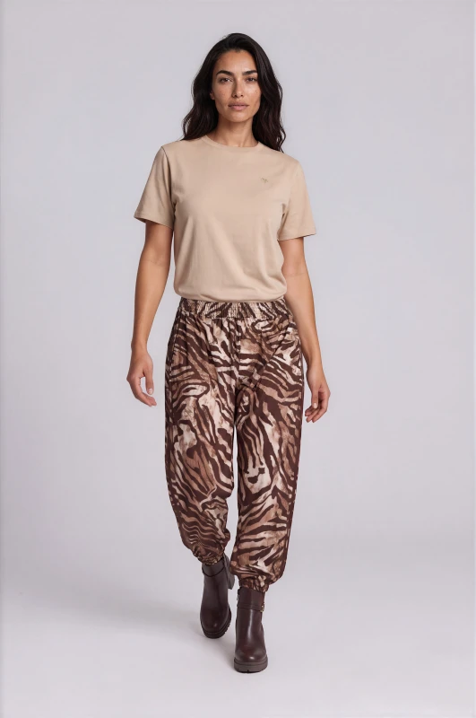 Pants Cotton With Elastic Hem