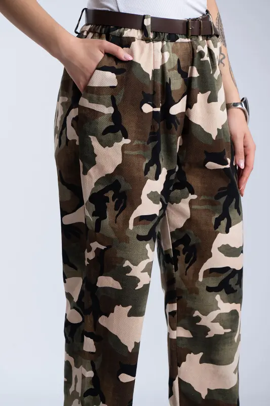 Παντελόνι Βαμβακερό Military Ζώνη