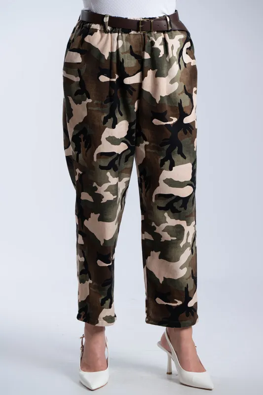 Παντελόνι Βαμβακερό Military Ζώνη