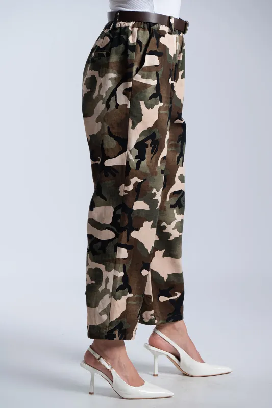 Παντελόνι Βαμβακερό Military Ζώνη