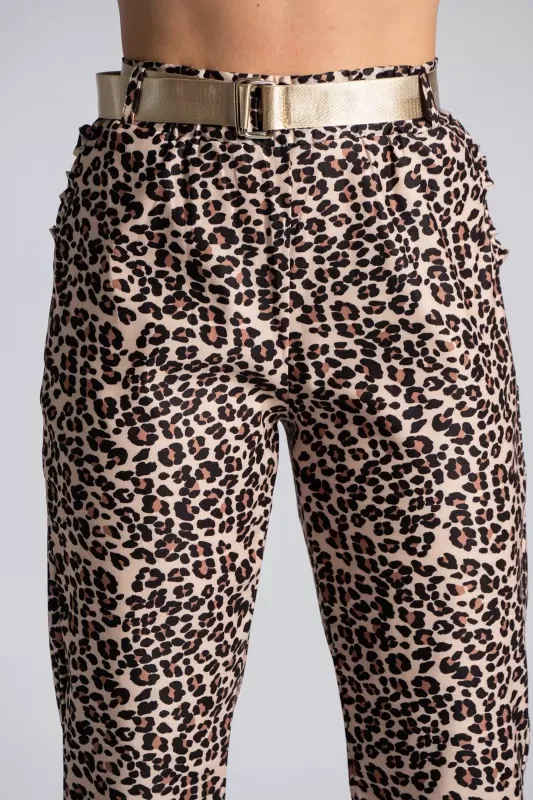 Pants Ruffles Animal Pattern