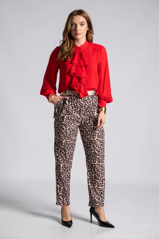 Pants Ruffles Animal Pattern
