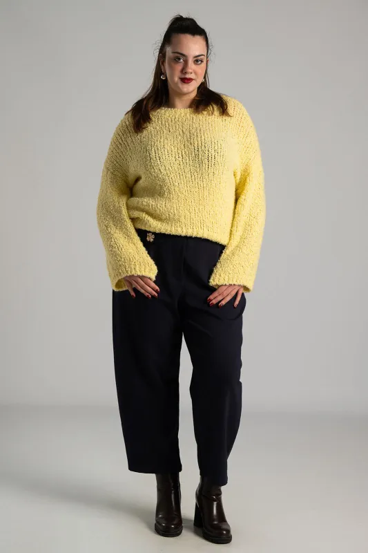 Παντελόνι Υφασμάτινο Πιέτες Καρφίτσα