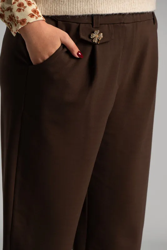 Παντελόνι Υφασμάτινο Πιέτες Καρφίτσα