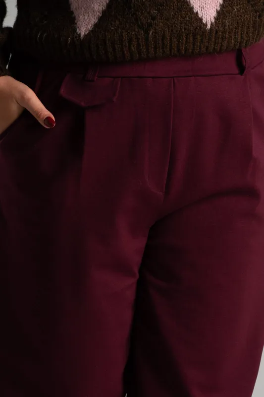 Παντελόνι Υφασμάτινο Πιέτες Καρφίτσα