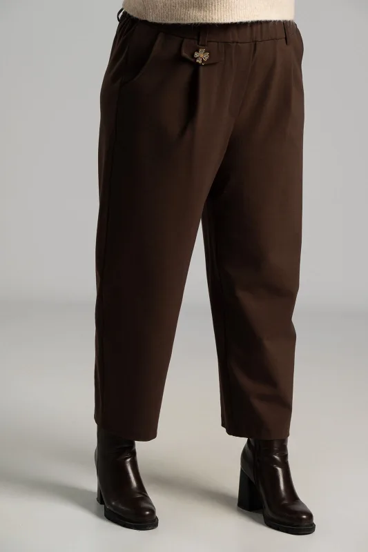 Παντελόνι Υφασμάτινο Πιέτες Καρφίτσα