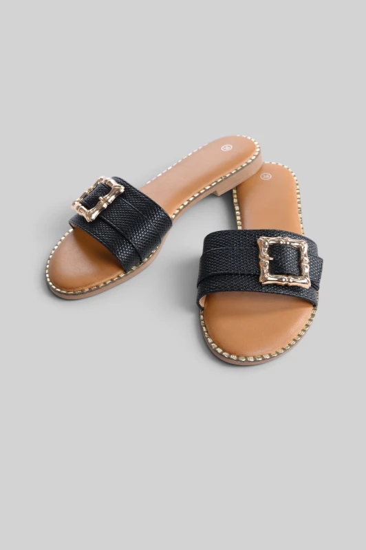 Elegant Slippers Gold Details 