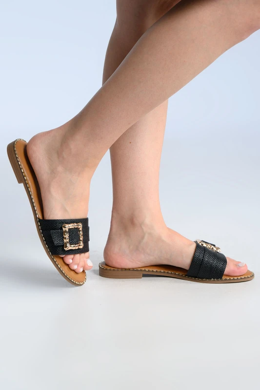 Παντόφλες Elegant Χρυσές Λεπτομέρειες