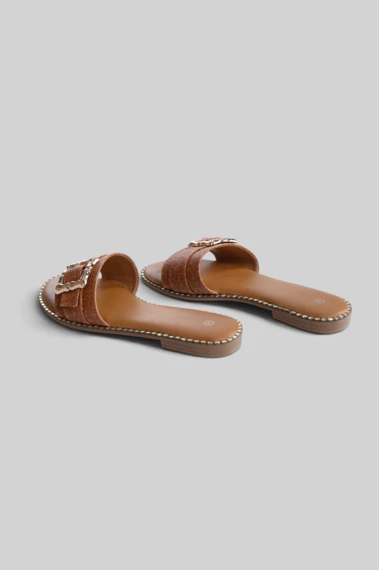 Elegant Slippers Gold Details 