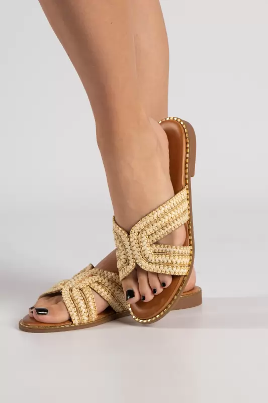 Slippers Flat Straw