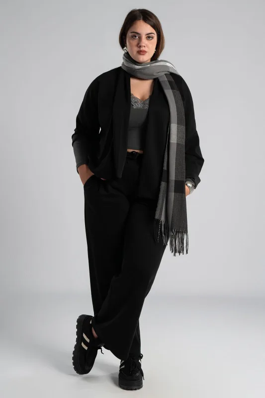 Pashmina Plaid Fringes